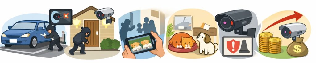 防犯カメラで安心感を高める