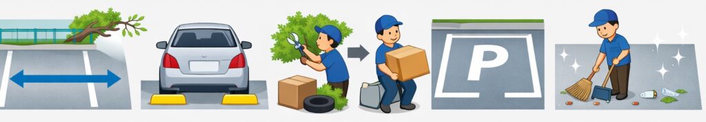 駐車しやすいスペースを保つ