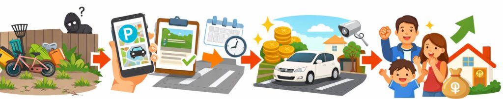 物置になっていた駐車場が家計の助けになった経緯