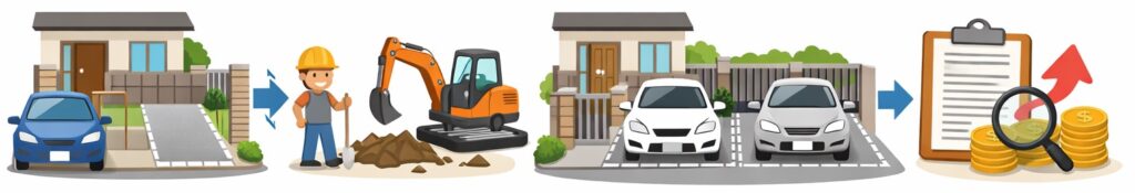 隣接するスペースを取り込んで増設する方法