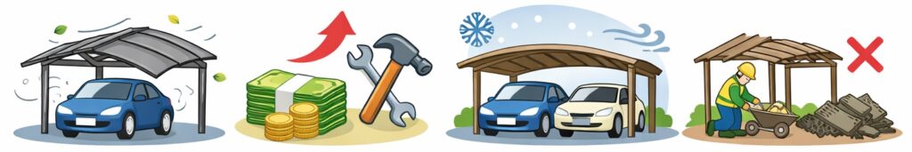 カーポート（屋根）を追加する場合