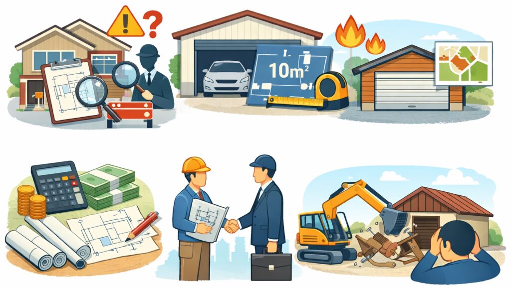 ガレージを作る際に必要な手続き（専門機関への確認が必要になります）