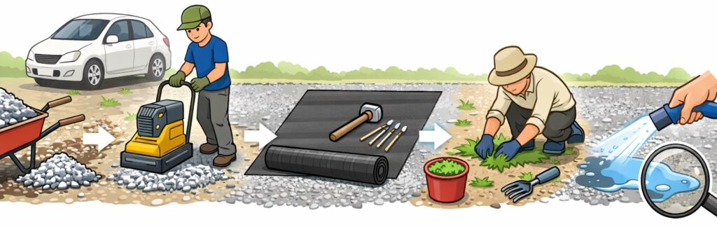 砂利のお手入れ方法