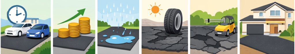 アスファルトの良い点と気をつける点