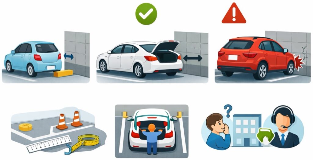 前後の位置（前後方向）の考え方