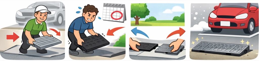 持ち運びやすさを確かめる