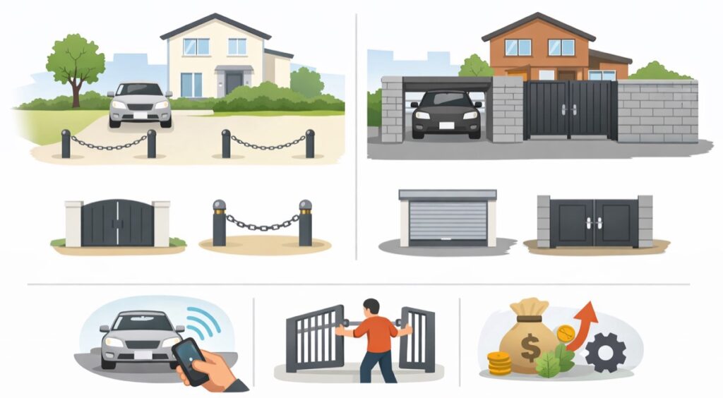 開放的な外まわりにするか、囲う形にするか