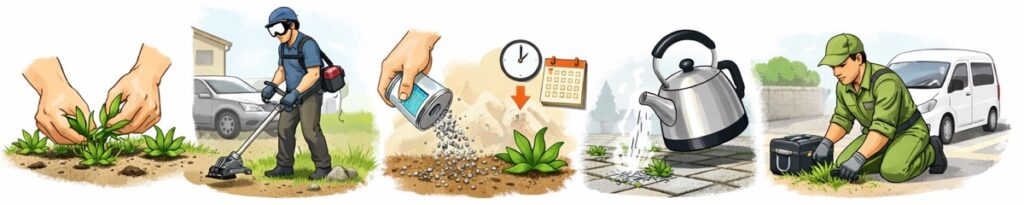 手間を減らす草取りの方法