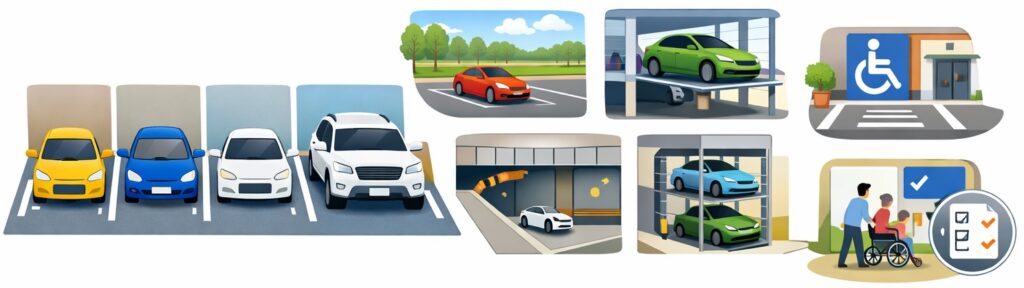 車種に応じた駐車スペースの確保