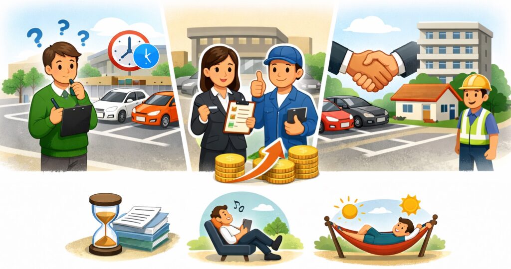 月極駐車場として定期的に貸し出す