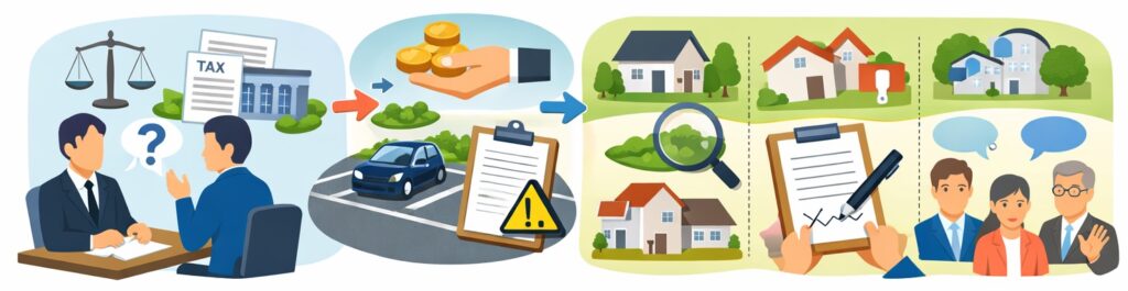 法律・税金まわりは専門機関への相談が必要