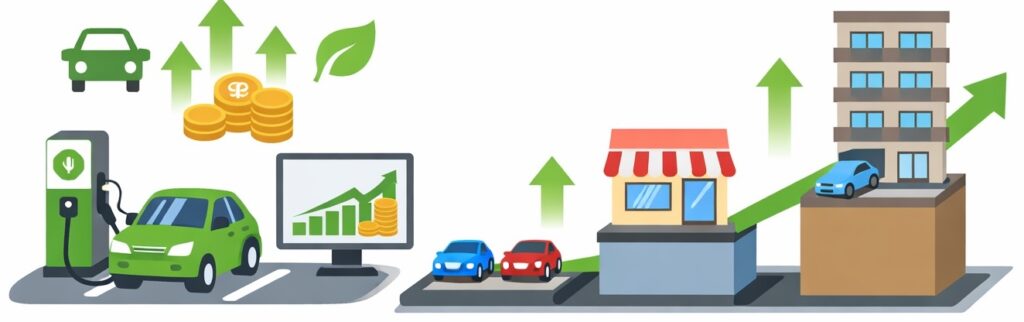 EV充電スポットや上部空間の活用アイデア