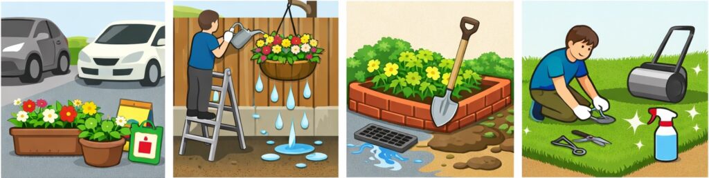 庭・花壇スペースとして使う