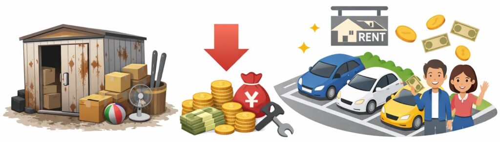 収納・物置スペースとして使う