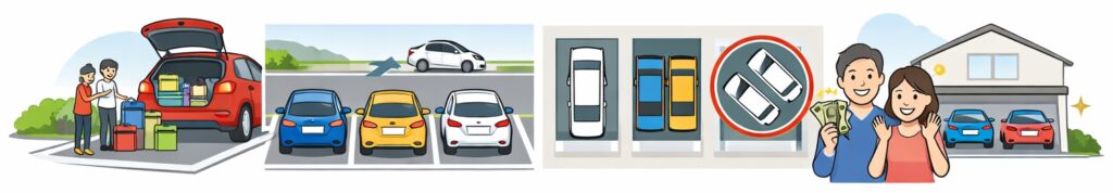 直角駐車に必要な広さ