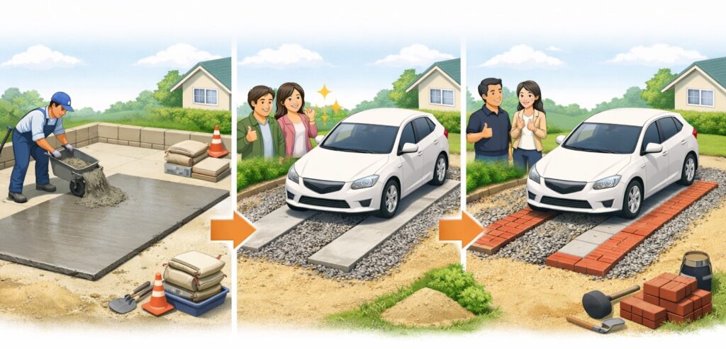 工事する場所を絞って作業する