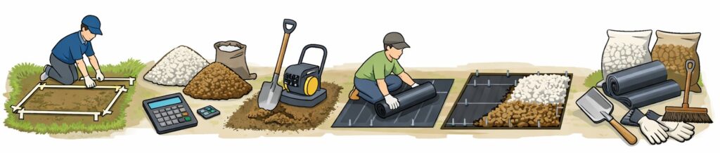 砂利を敷く方法と作業のコツ