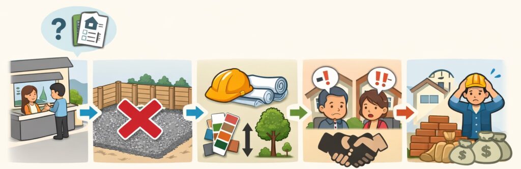 屋根のない駐車場は近所とのルールを確認する