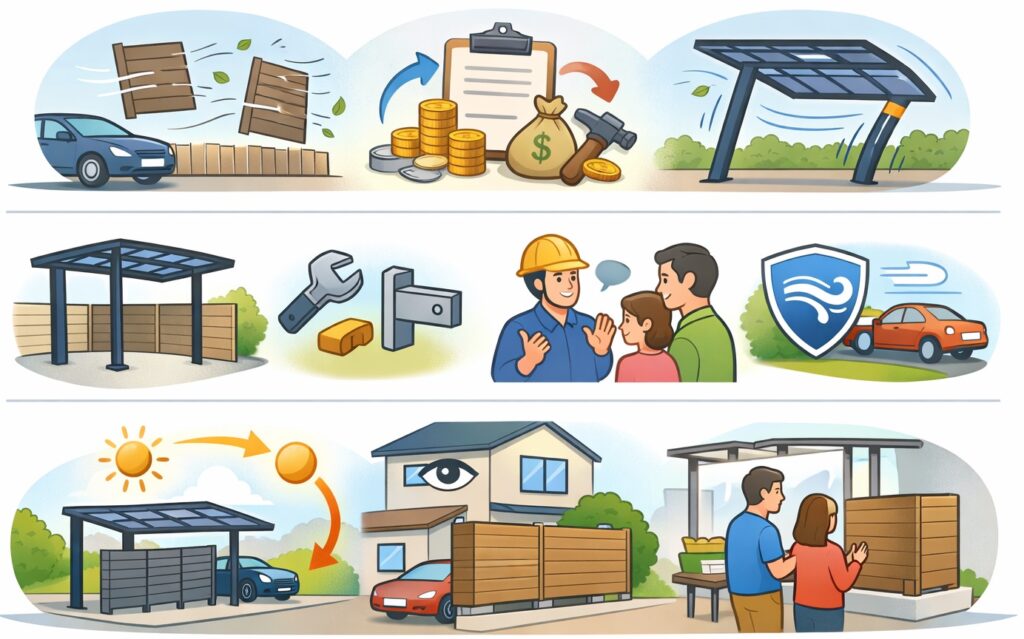 目隠しを取り付ける前に確認しておきたいこと