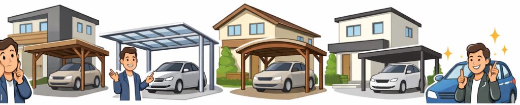 カーポートや車庫は家の外観に合わせて選ぶ