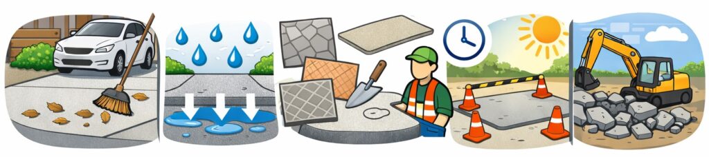 長持ちして手入れもしやすい「土間コンクリート」