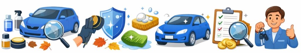 車にコーティングやワックスを塗っておく