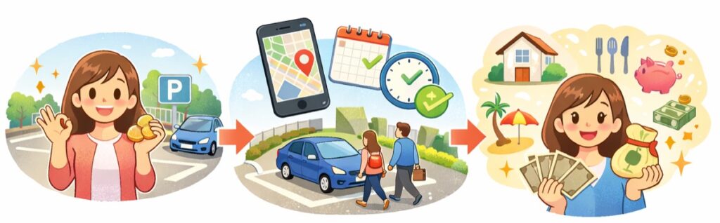 akippaで駐車場を貸すと、どんなメリットがあるの？