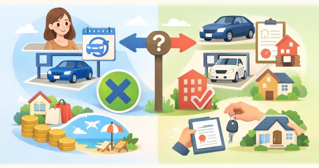 特Pの「サブスク契約」と「マンスリー契約」の違い