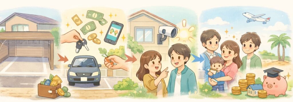 自宅の駐車場を貸すと何が変わるのか？