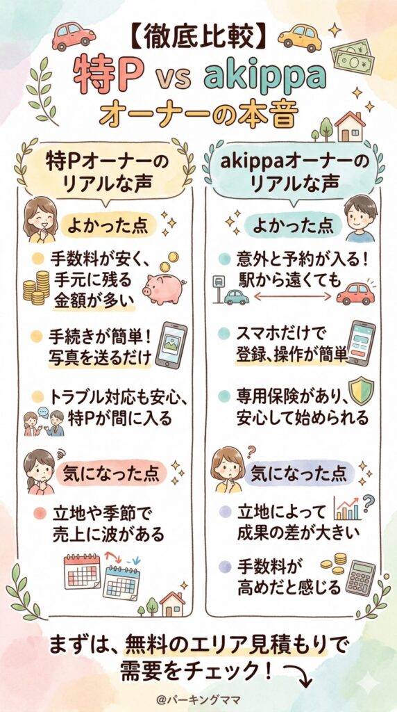 特P・akippaオーナーのリアルな口コミ・評判まとめ 